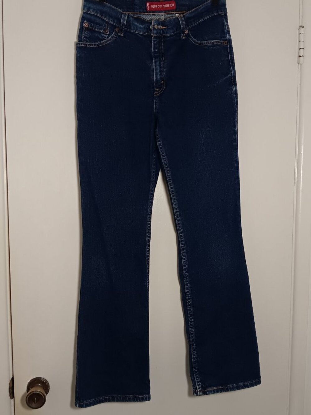 Levi's 517 boot cut strech jeans dark wash womens 27.5 × 28